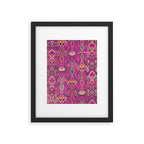 Uzbekistan Rug Deep Pink Framed Art Print Gallery Image 5