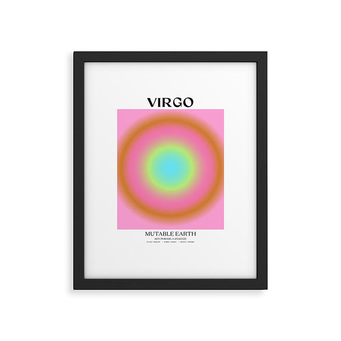 Virgo Gradient Print Framed Art Print Gallery Image 1