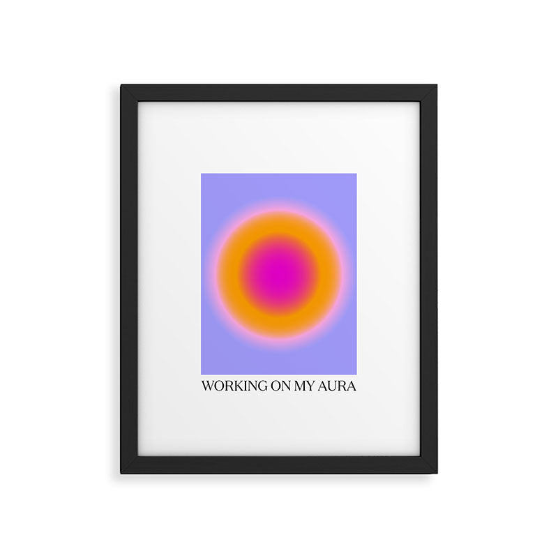 Working On My Aura Purple 2 Framed Art Print Gallery Image 5