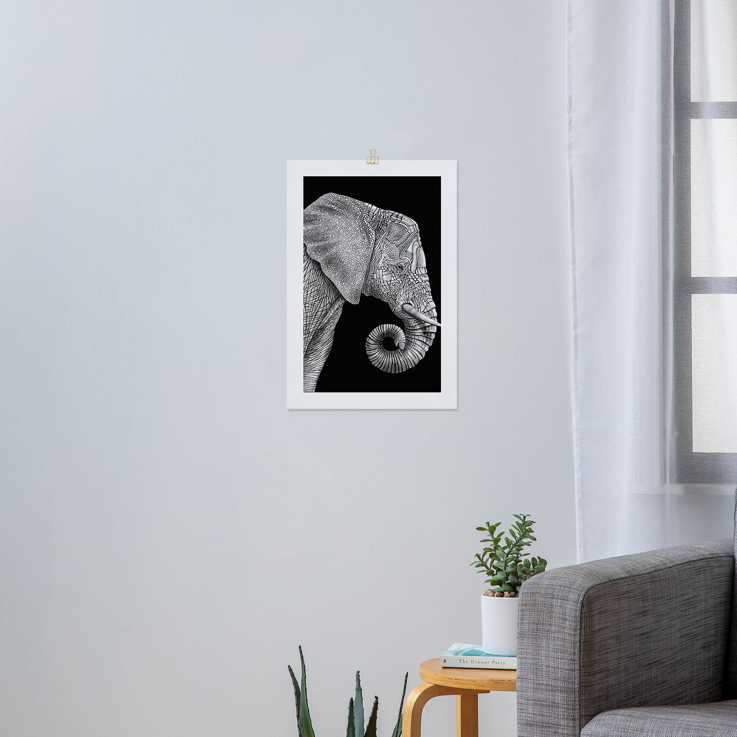 Elephant 2 Art Print Gallery Image 3