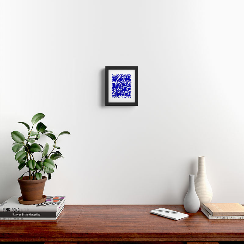 Blue Otomi  Framed Art Print Gallery Image 2