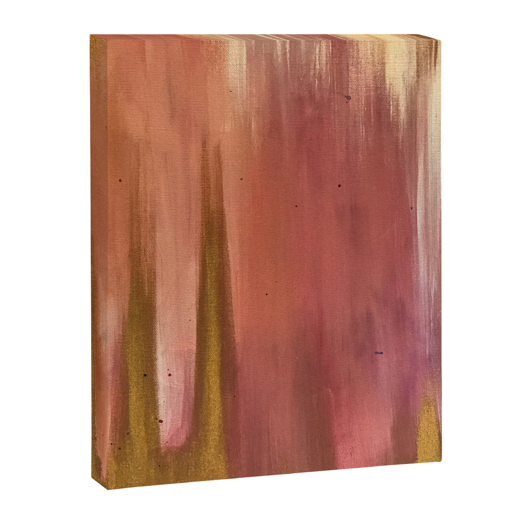 Blush with Gold Abstract Canvas Print Gallery Image 6