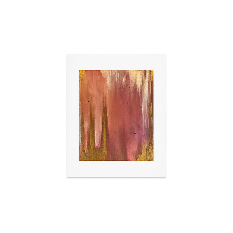 Blush with Gold Abstract Art Print Gallery Image 1