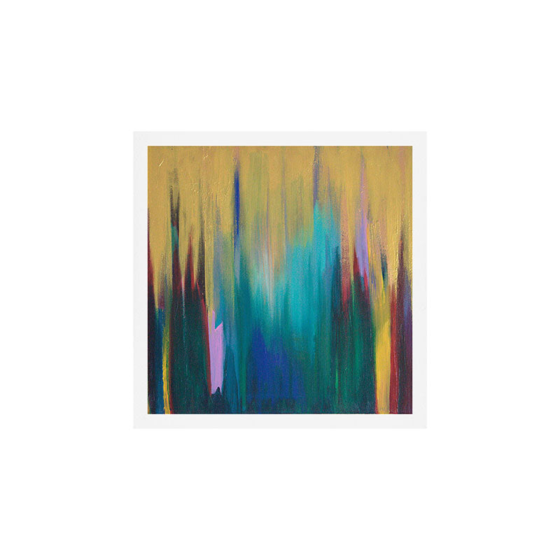 Green & Gold Abstract Art Print Gallery Image 1