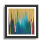 Green & Gold Abstract Framed Art Print Gallery Image 1