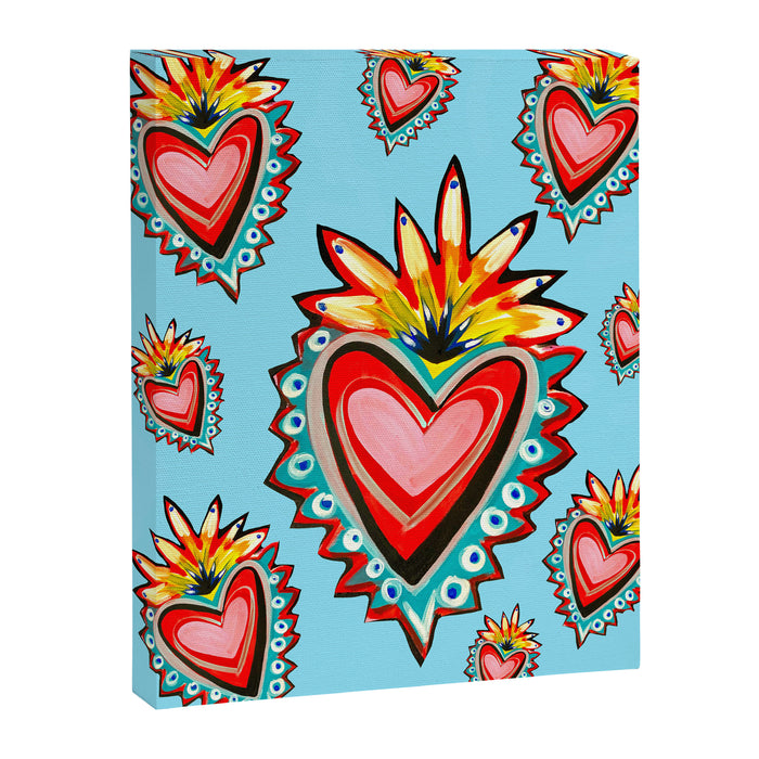 Hearts in Blue  Canvas Print Gallery Image 1