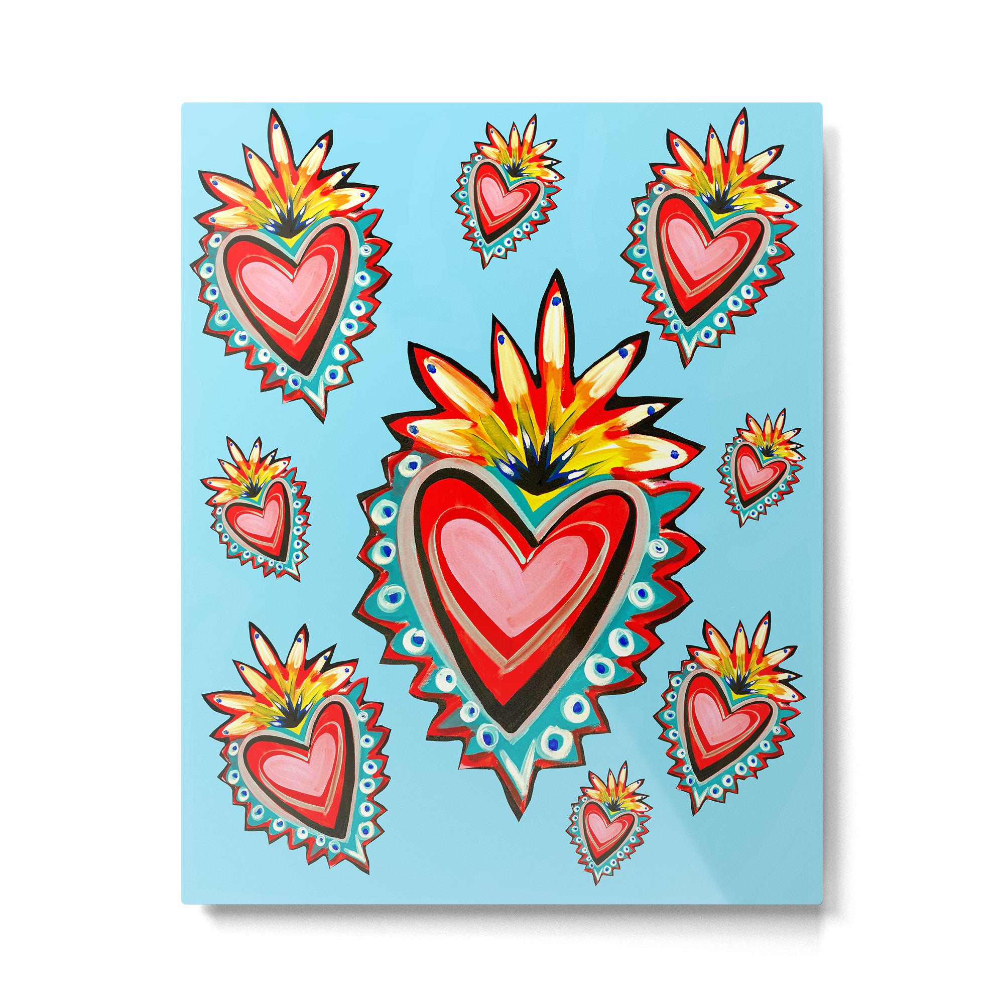 Hearts in Blue  Metal Print Gallery Image 6