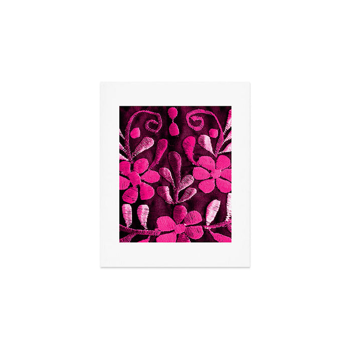 Hot Pink Mexican Flowers Art Print Gallery Image 1