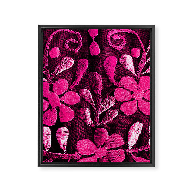 Hot Pink Mexican Flowers Framed Canvas Print Gallery Image 6