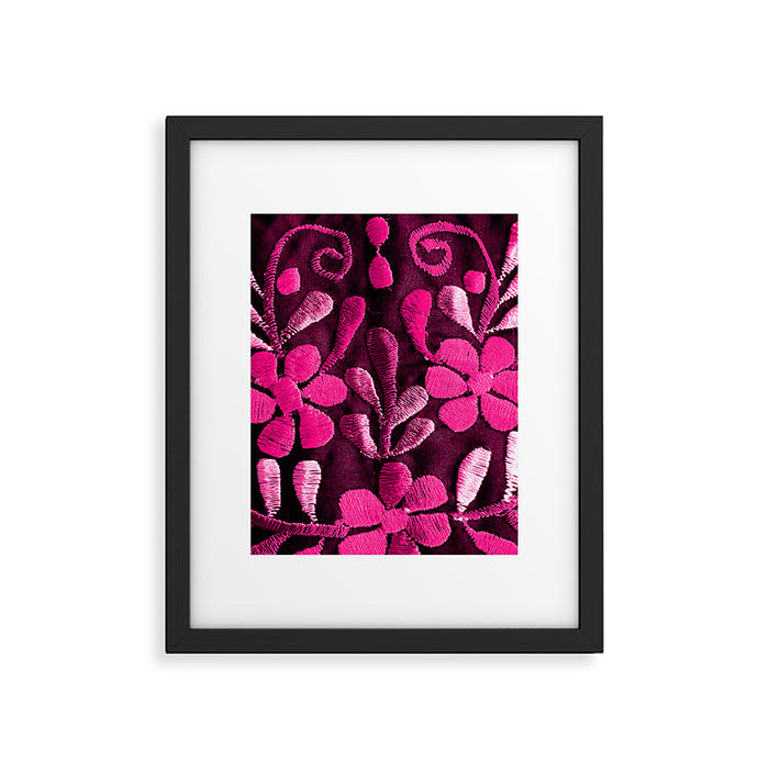 Hot Pink Mexican Flowers Framed Art Print Gallery Image 1