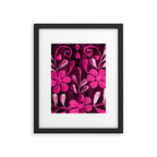 Hot Pink Mexican Flowers Framed Art Print Gallery Image 5