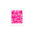 Hot Pink Otomi Bright Pattern Art Print Gallery Image 1