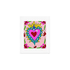 Hot Pink Sacred Hearts Art Print Gallery Image 1
