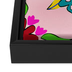 Hot Pink Sacred Hearts Framed Canvas Print Gallery Image 3