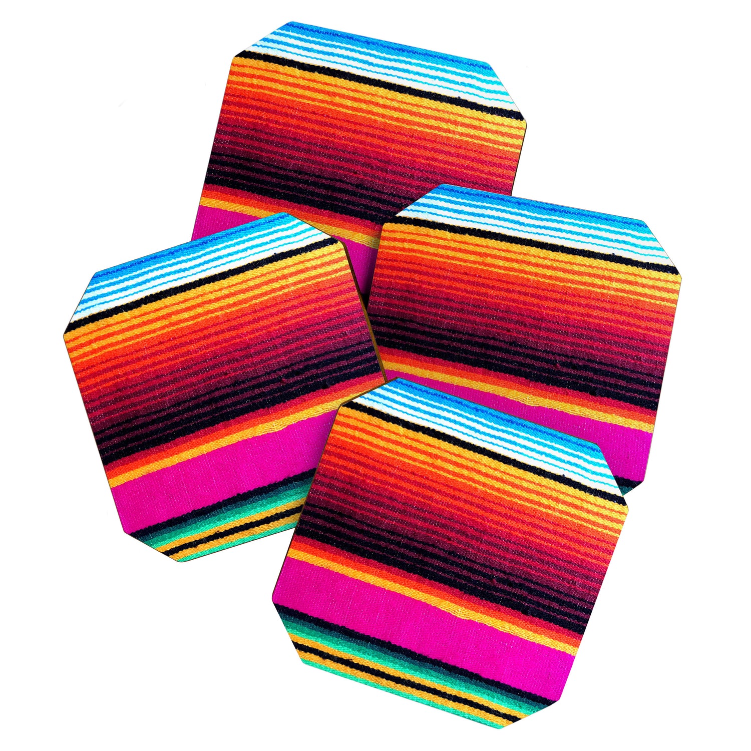 Magenta Sky Serape Coaster Gallery Image 1
