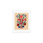 Mexican Bird Motif Cream  Art Print Gallery Image 1