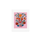 Mexican Blue Birds in Pink Art Print Gallery Image 1