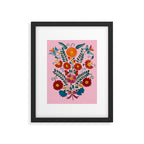 Mexican Blue Birds in Pink Framed Art Print Gallery Image 6