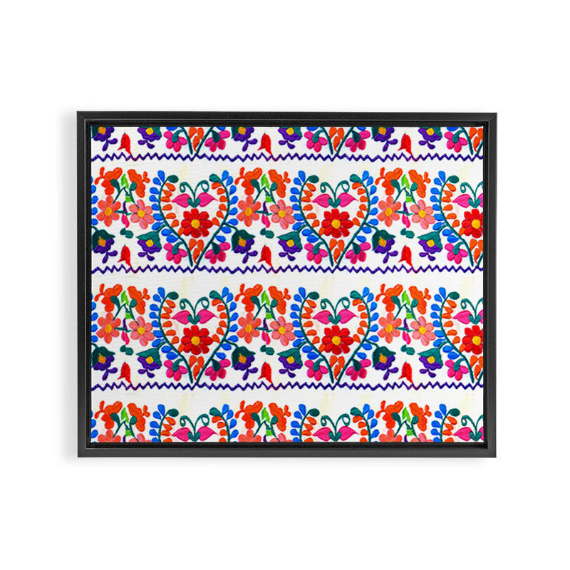 Mexican Fiesta of Flowers  Framed Canvas Print Gallery Image 2