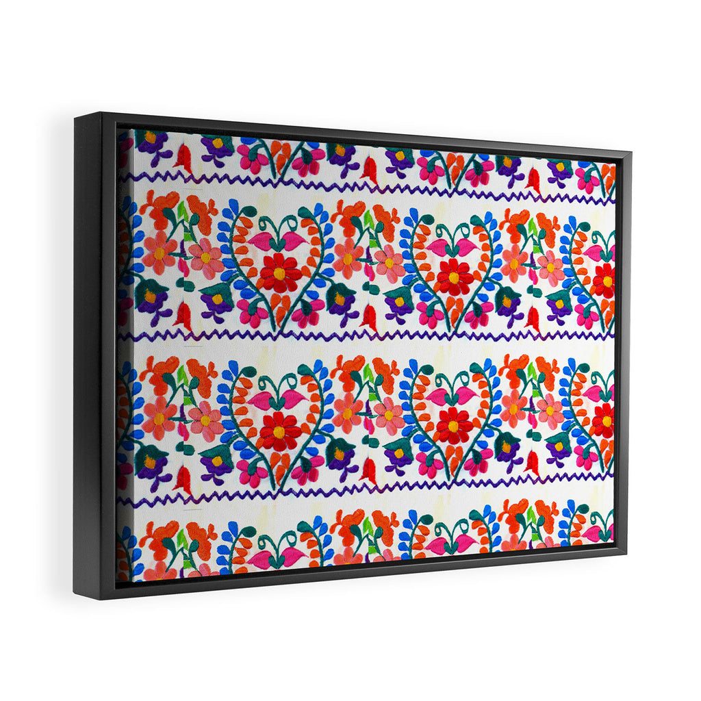 Mexican Fiesta of Flowers  Framed Canvas Print Gallery Image 6
