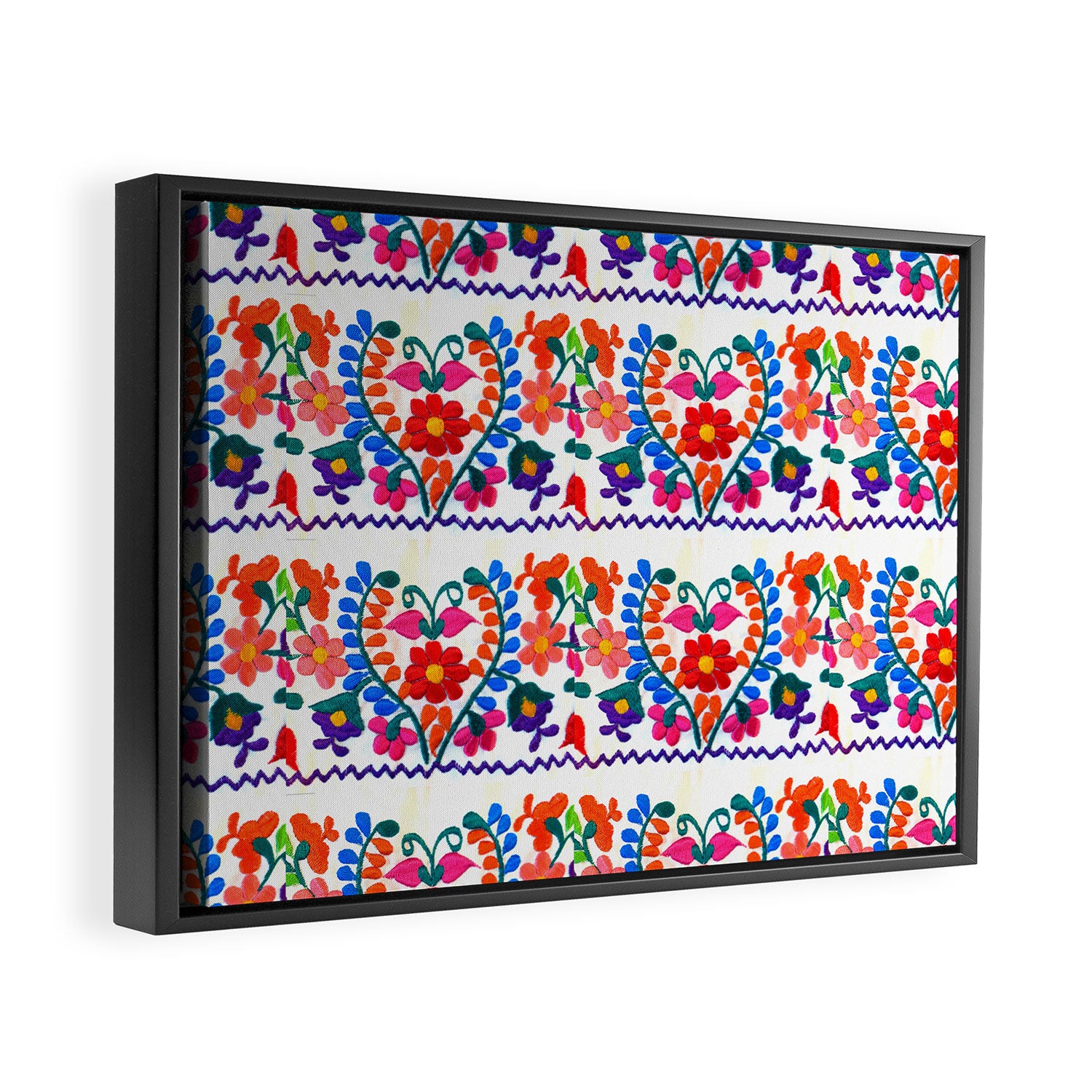 Mexican Fiesta of Flowers  Framed Canvas Print Gallery Image 6