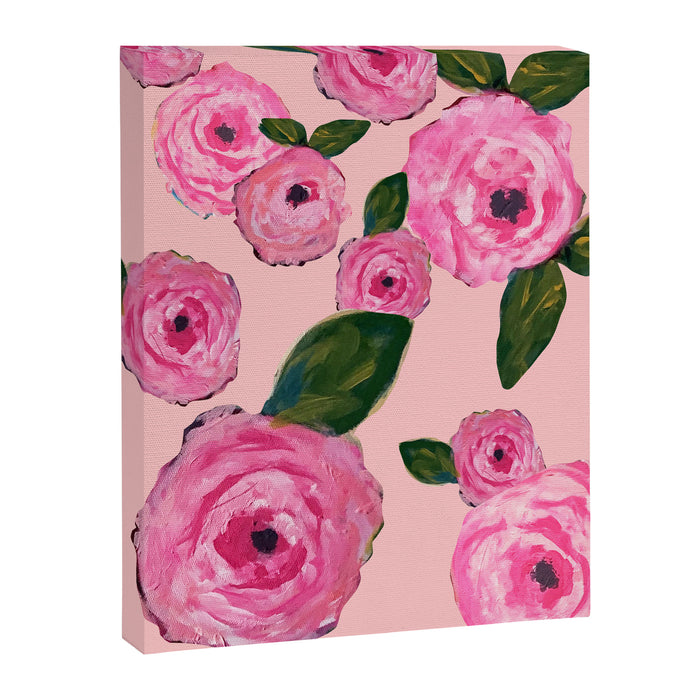 Pink Peonies on Blush Canvas Print Gallery Image 1