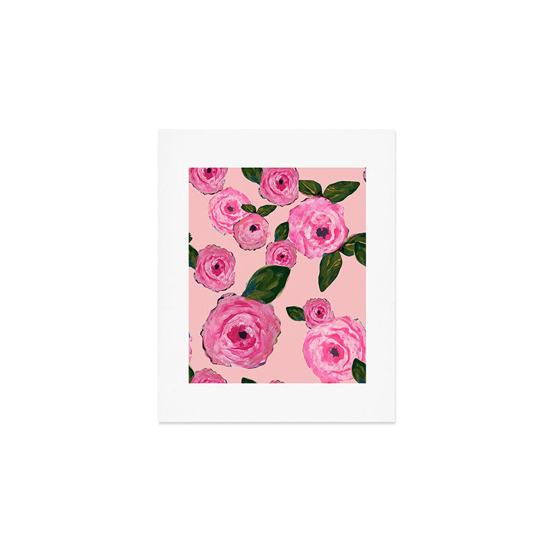 Pink Peonies on Blush Art Print Gallery Image 1