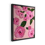 Pink Peonies on Blush Framed Canvas Print Gallery Image 2