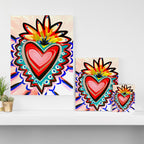 Sacred Heart Pink Canvas Print Gallery Image 3