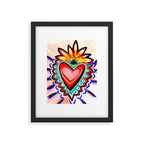Sacred Heart Pink Framed Art Print Gallery Image 4