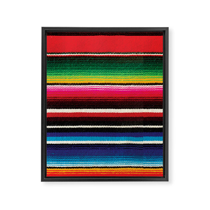 Serape Red  Framed Canvas Print Gallery Image 1