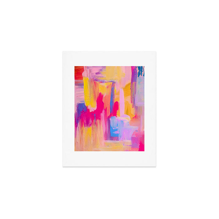 Summer Pink Pastel Abstract  Art Print Gallery Image 1