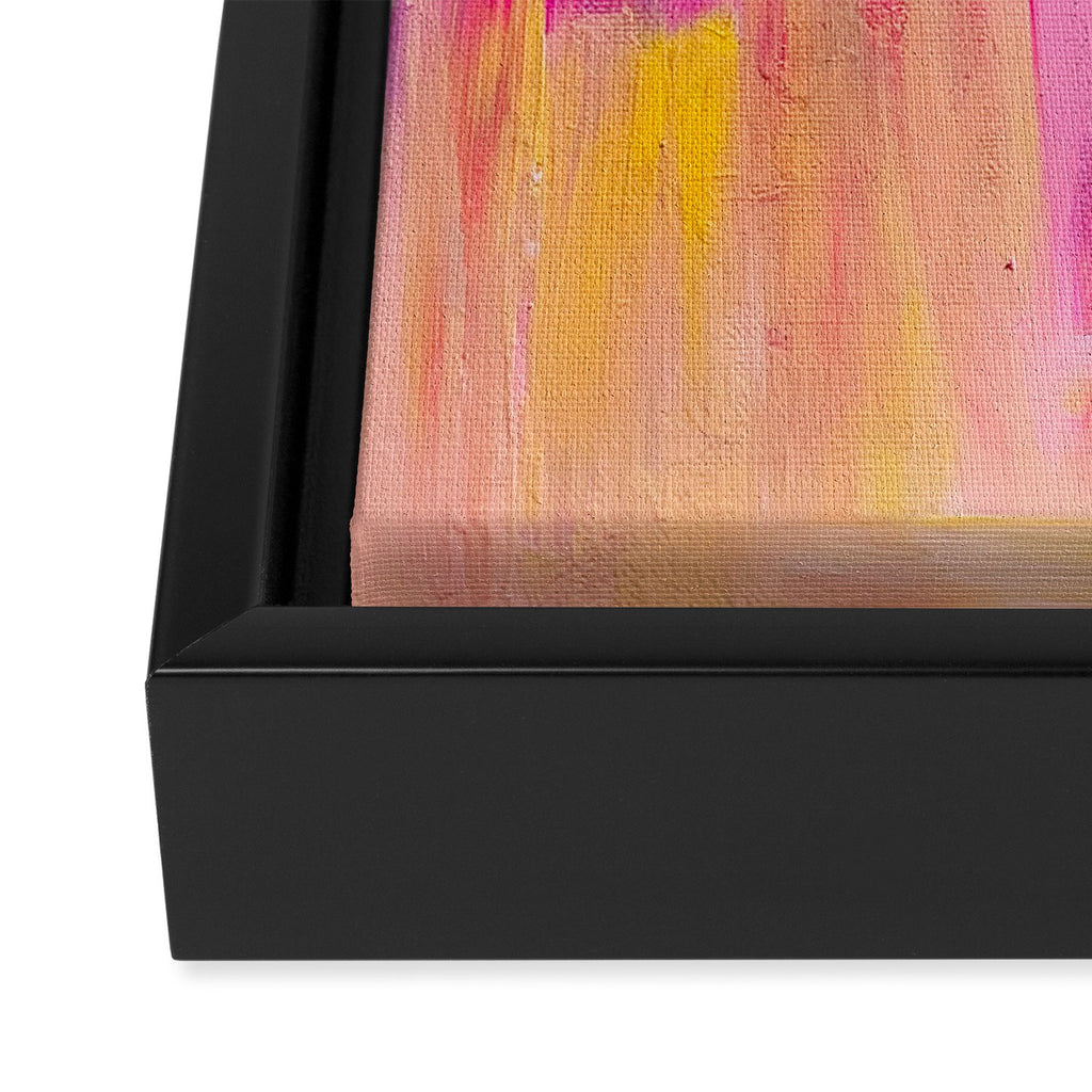 Summer Pink Pastel Abstract  Framed Canvas Print Gallery Image 3