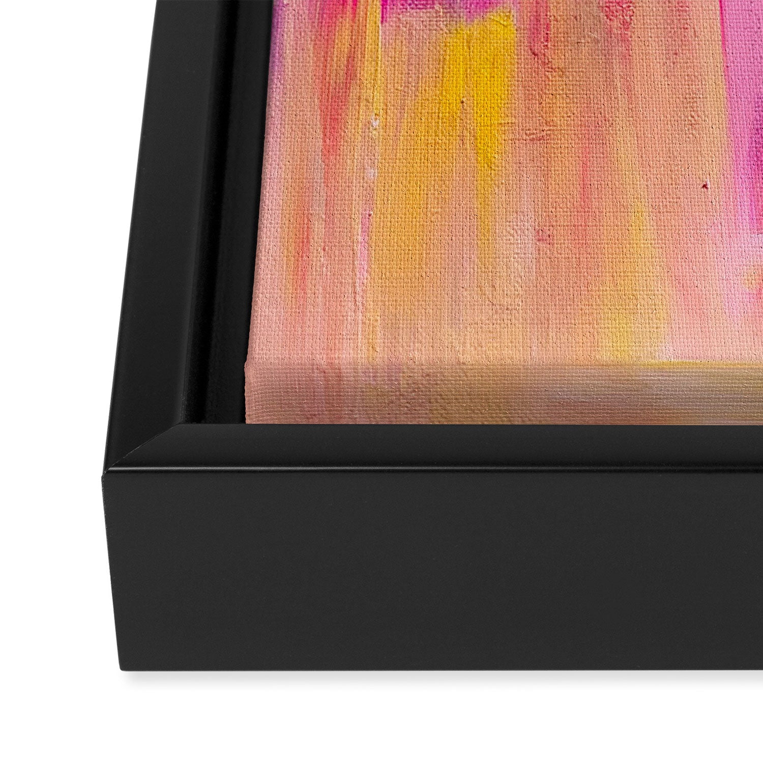 Summer Pink Pastel Abstract  Framed Canvas Print Gallery Image 3
