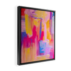 Summer Pink Pastel Abstract  Framed Canvas Print Gallery Image 2