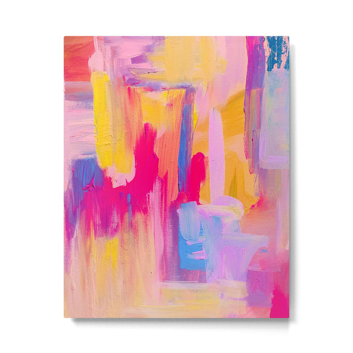 Summer Pink Pastel Abstract  Metal Print Gallery Image 1