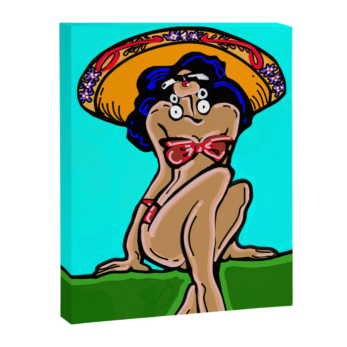 Summer Time Sombrero Canvas Print Gallery Image 1