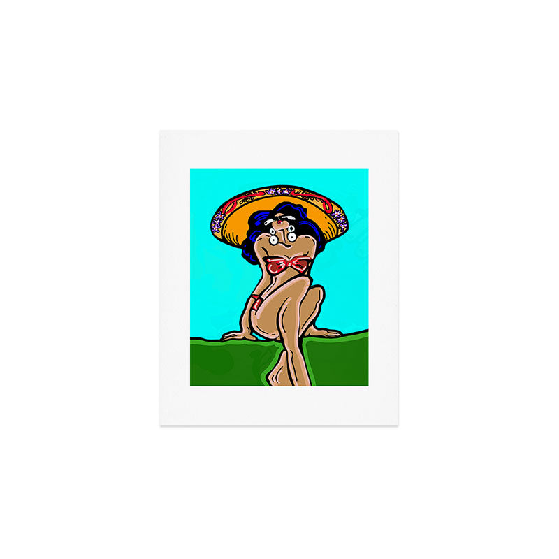 Summer Time Sombrero Art Print Gallery Image 1