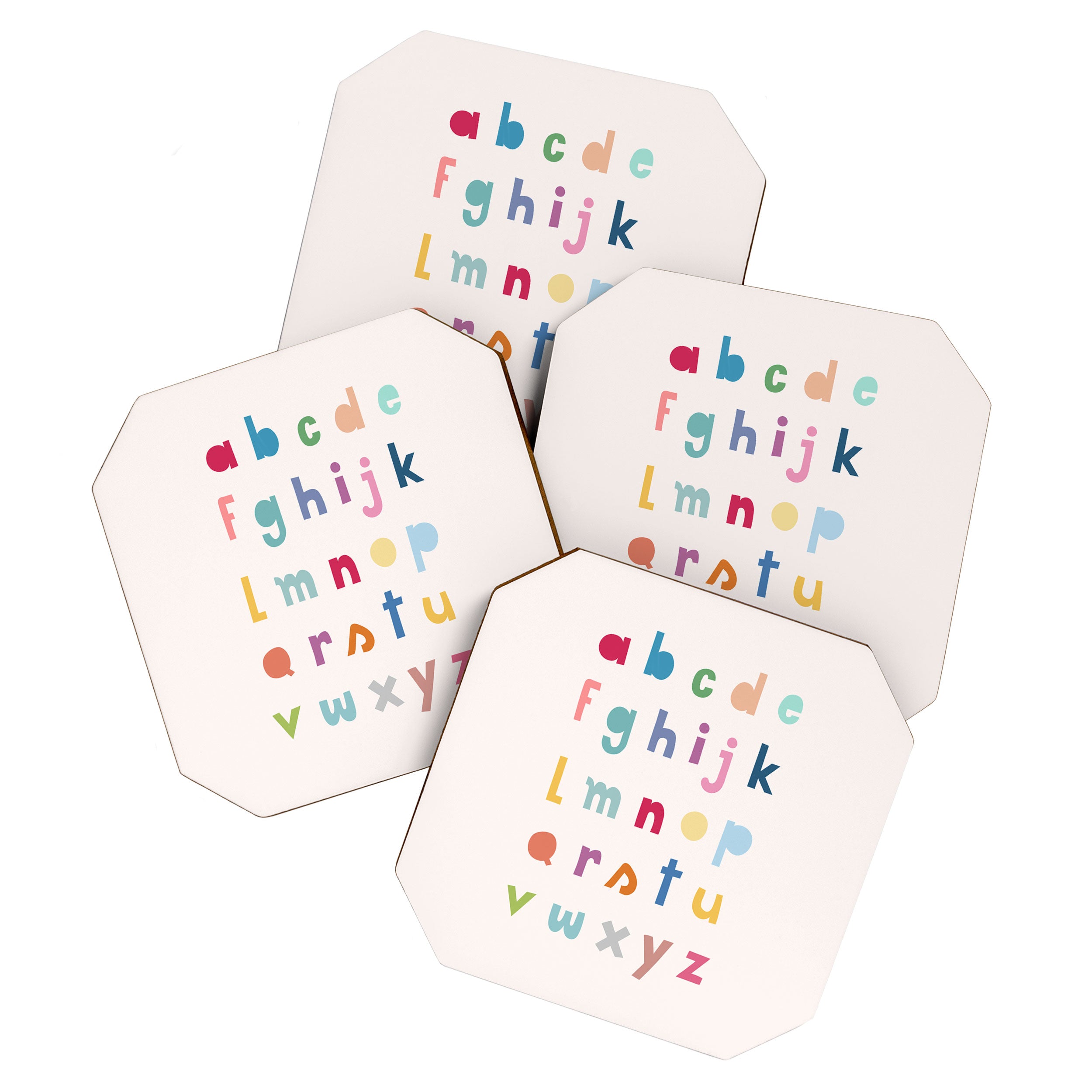 ABC alphabet art Coaster Gallery Image 1
