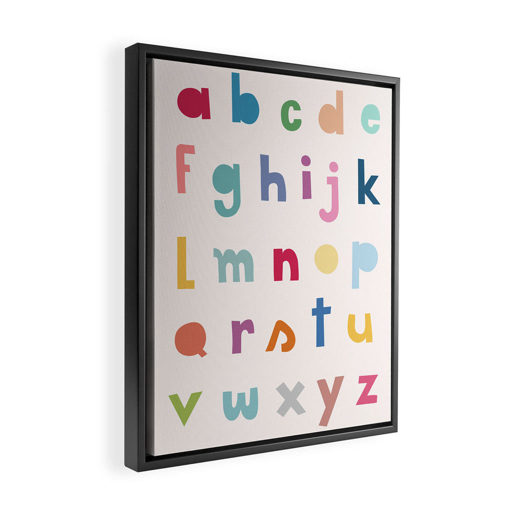 ABC alphabet art Framed Canvas Print Gallery Image 2