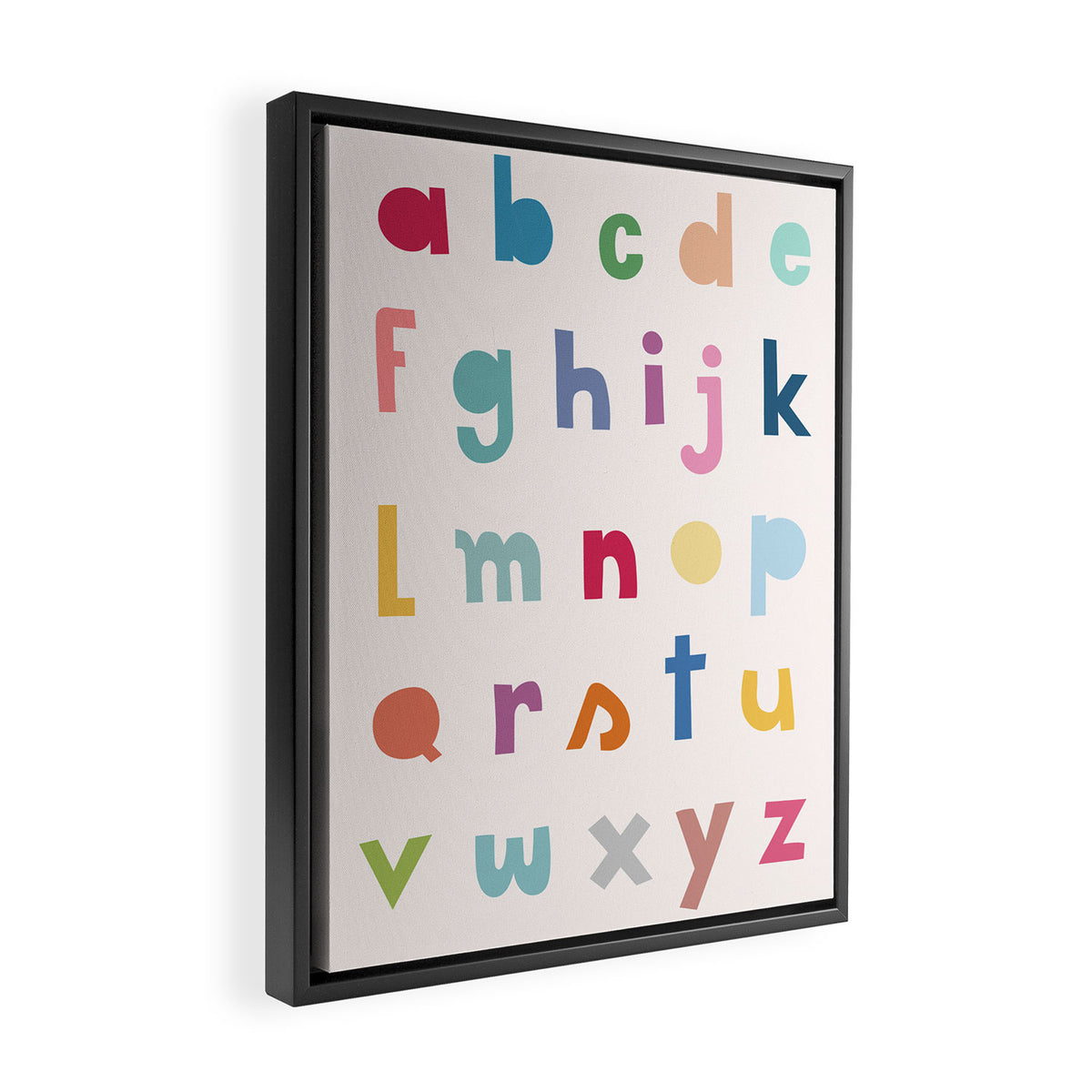 ABC alphabet art Framed Canvas Print Gallery Image 2