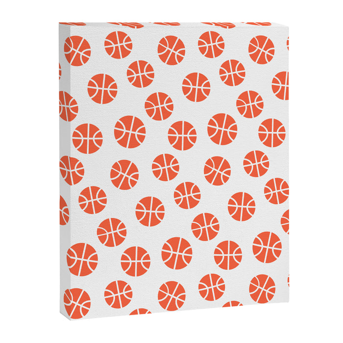 Basketball Pattern Canvas Print Gallery Image 1