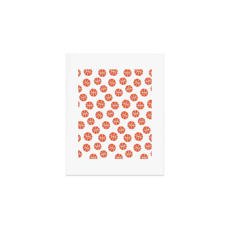Basketball Pattern Art Print Gallery Image 1