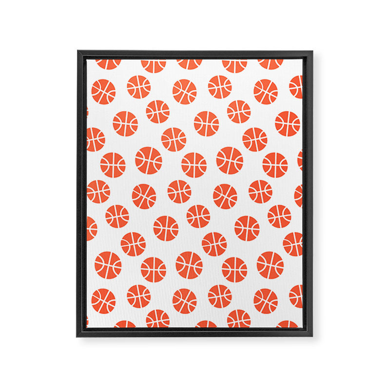Basketball Pattern Framed Canvas Print Gallery Image 8