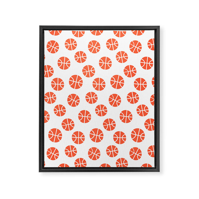 Basketball Pattern Framed Canvas Print Gallery Image 1