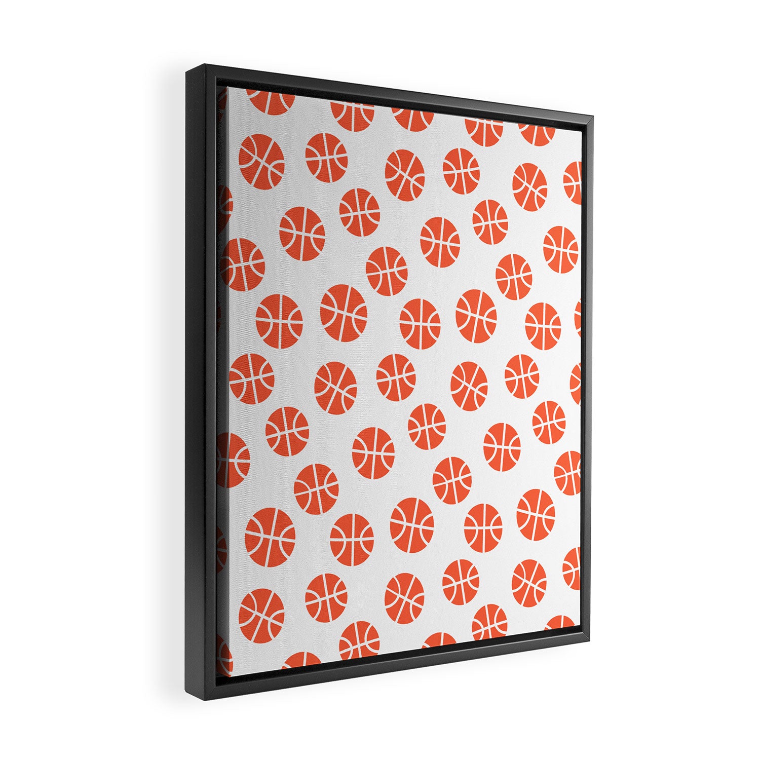 Basketball Pattern Framed Canvas Print Gallery Image 2