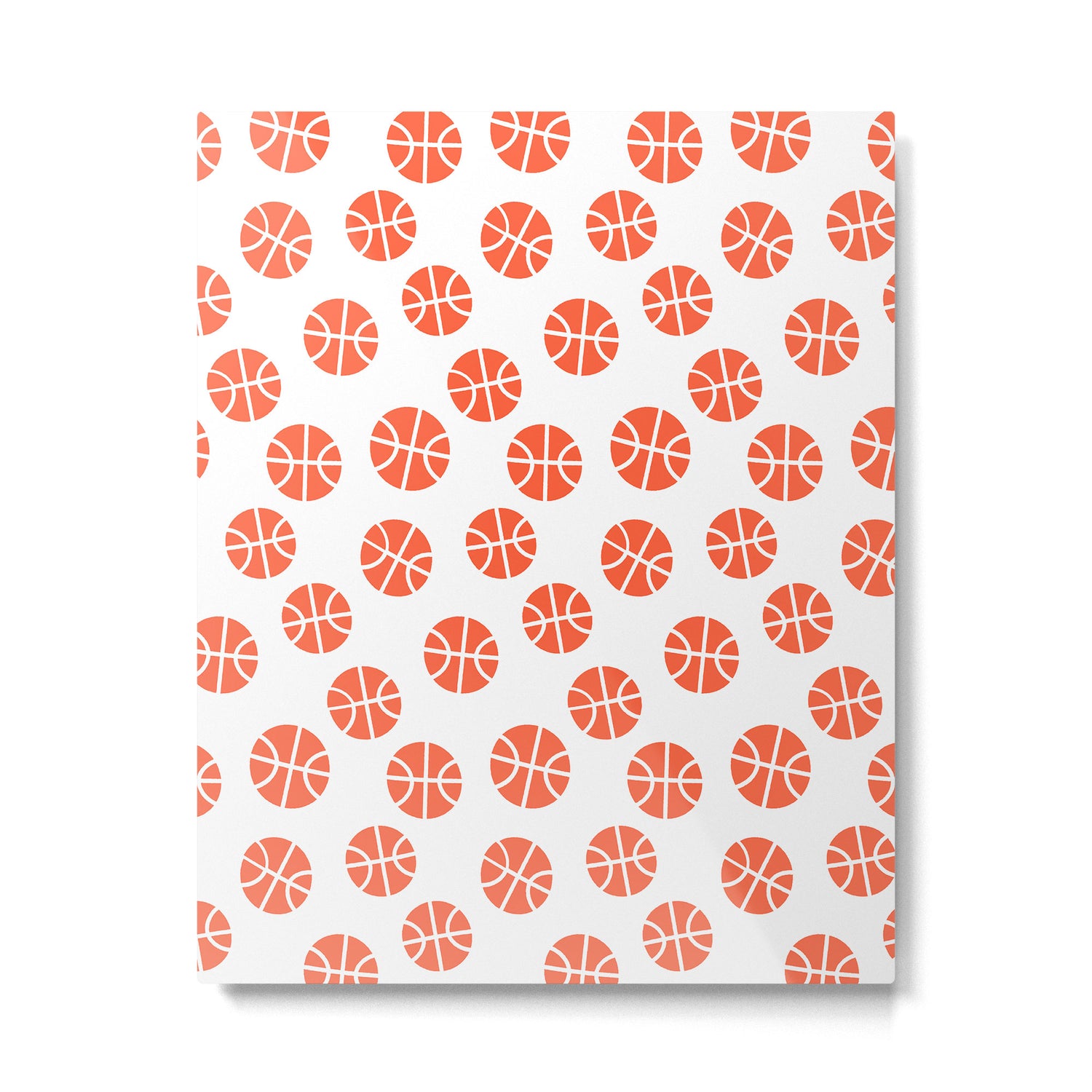 Basketball Pattern Metal Print Gallery Image 6