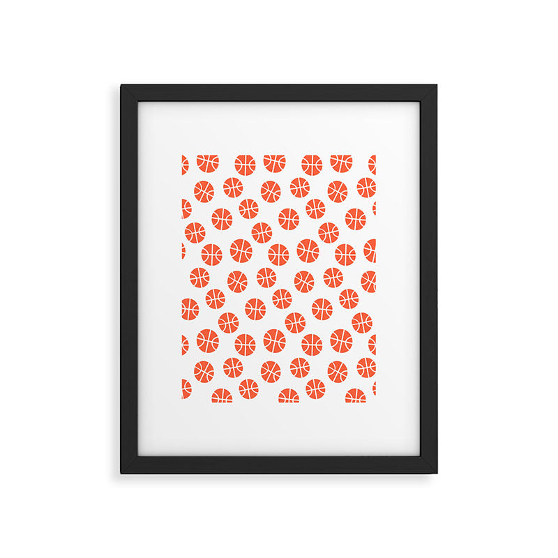 Basketball Pattern Framed Art Print Gallery Image 6