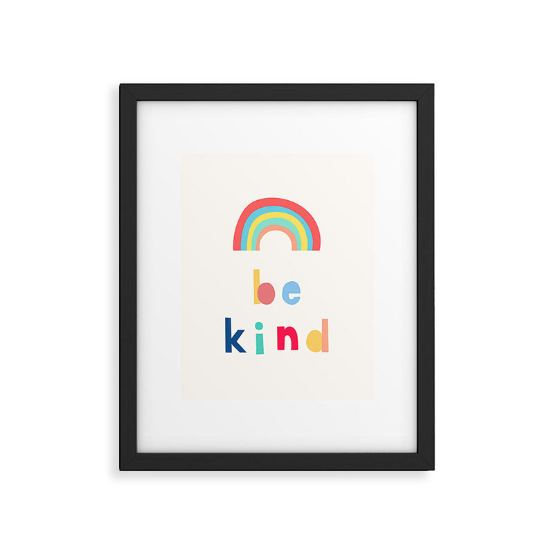 Be Kind Rainbow Framed Art Print Gallery Image 4