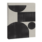 Abstract Black and Beige Geometric No. 1 Canvas Print Gallery Image 6